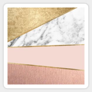 Spliced classic gold marble Sticker